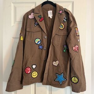 Cinq a Sept Army Green Jacket with Patches